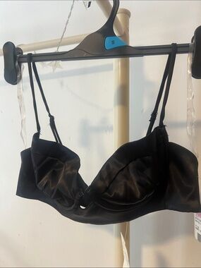 Black Satin Underwire Bralette - Women Intimates